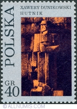 40 Groszy 1971 - "Metallurgist" by Xawery Dunikowski