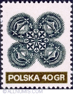 Image #1 of 40 Groszy 1971 - Paper Cut-out (by Ignacy Dobrzynski - Kazimierz Dolny)
