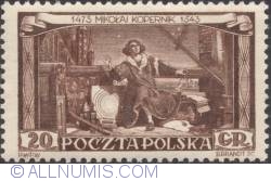 20 groszy 1953 - Nicolaus Copernicus Watching Heavens,