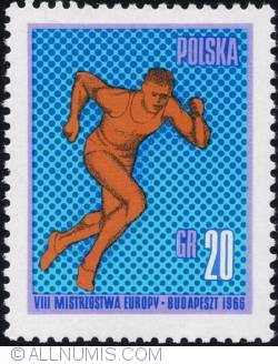 20 groszy 1966 - Start of men’s short distance race.