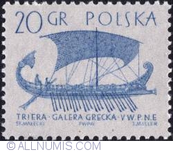 20 groszy -Greek trireme.