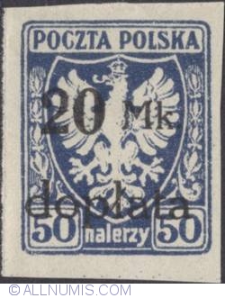 20 Marka on 50 Heller - Polish eagle