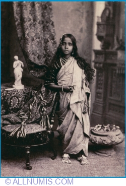 The photo of Hindu girl (The photography from the 19th century) 2019
