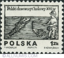 Image #1 of 1 Zloty 1974 - Angler