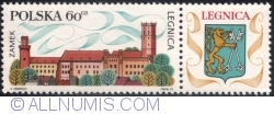 60 Groszy 1970 -  Castle, Legnica, label: Coat of arms of Legnica
