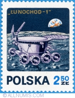 Image #1 of 2,50 Złoty 1971 - Lunokhod 1 pe Lună
