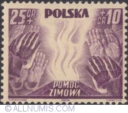 Image #1 of 25 Groszy + 10 Groszy 1938 - Hands and fire