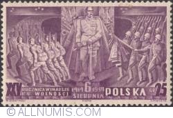 Image #1 of 25 Groszy 1939 - Marshal Piłsudski reviewing troops