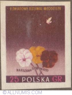 Image #1 of 25 groszy 1955 - Pansies (a)
