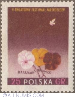 Image #1 of 25 groszy 1955 - Pansies