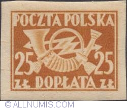 Image #1 of 25 złotych - Post Horn with Thunderbolts (imper.)