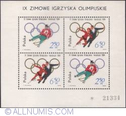 Image #1 of 2,50 + 2,50; 6,50 + 6,50 złotego 1964 -1964 - Souvenir Sheet (Innsbruck)