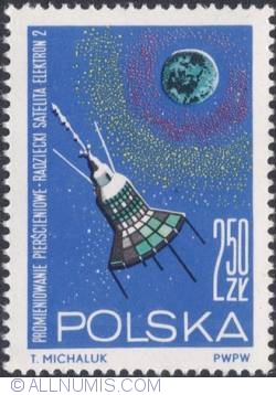 2,50 złotego 1964 -Satellite “Elektron 2” exploring radiation belt.