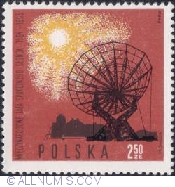 2,50 złotego 1965 - Radio telescope dish (Toruń) II