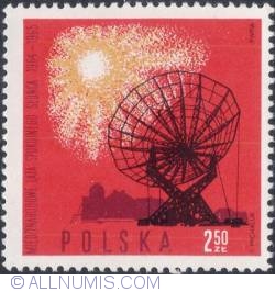 2,50 złotego 1965 - Radio telescope dish (Toruń)