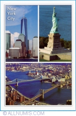 Image #1 of New York - Freedom Tower, Statue of Liberty, Brooklyn, Manhattan Bridges (2015)