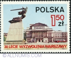 1.5 Zloty - Nike Monument and Opera House, Warsaw