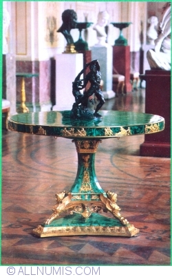 Ermitaj - Masă. Malachit, bronz aurit (1980)