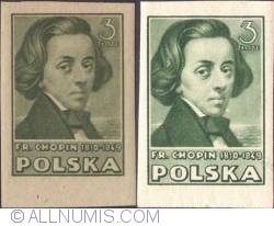 3 zlote 1947 - Fryderyk Franciszek Chopin (imperf.)