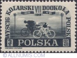 3 złote 1948 - Cyclists