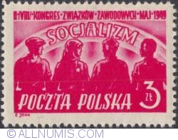 Image #1 of 3 złote 1949 -  "Socialism"