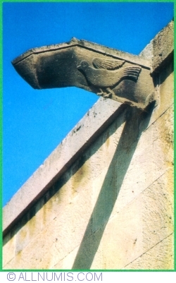 Image #1 of Baku (Bakı, Бакы, Баку) - Palatul Shirvan Shahs. Curtea de Sus: gura de scurgere a apei pe peretele exterior a Divan Khaneh (1976)