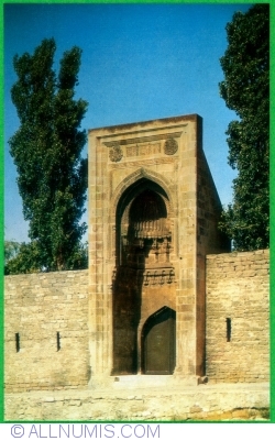 Baku (Bakı, Бакы, Баку) - Palatul Shirvan Shahs. Intrarea estică în Curtea de mijloc (1976)