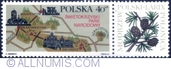 Image #1 of 40 Groszy 1969 - Tourist map of Świętokrzyski National Park