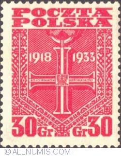 Image #1 of 30 Groszy 1933 - Cross of Independence