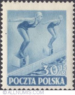 30+15 groszy 1952 -  Swimming