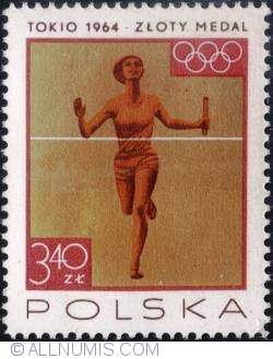 Image #1 of 3,40 złotego 1965 - Relay race, women