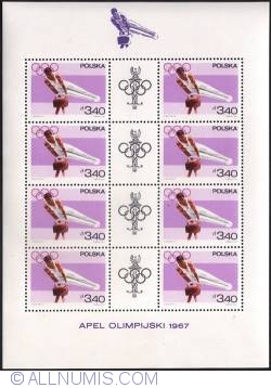 Image #2 of 3,40 złotego 1967 - Gymnast on vaulting