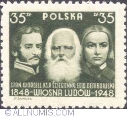 35 złotych 1948 -  S. Worcell, P. Sciegienny and E. Dembowski
