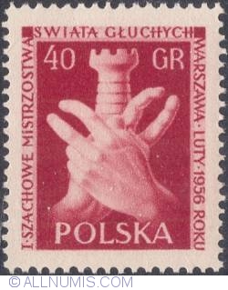 40 groszy 1956 - Rook and Hands