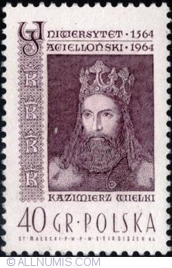 Image #1 of 40 groszy - King Casimir III the Grea