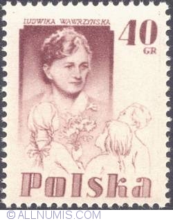 Image #1 of 40 groszy - Ludwika Wawrzyńska and children