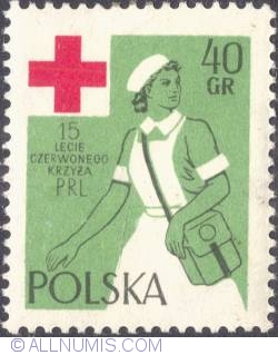 40 groszy- Red Cross nurse
