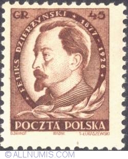 Image #1 of 45 groszy 1951 -  Feliks Dzierżyński (1877-1926)