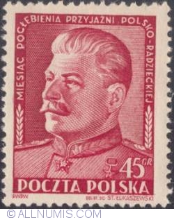 45 groszy 1951 -  Joseph Stalin