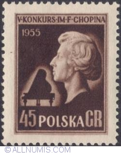 Image #1 of 45 Groszy 1954 - Chopin si Pianul