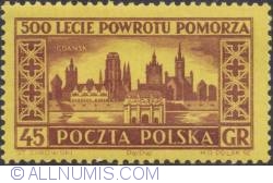 Image #1 of 45 groszy 1954 - Gdańsk