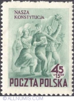 45+15 groszy 1952 - Celebrating New Constitution