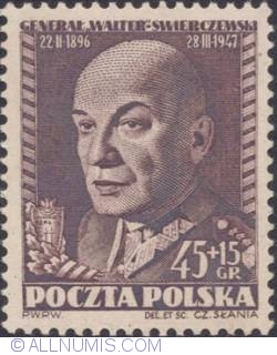 45+15 groszy 1952 - Karol Świerczewski ("Walter")