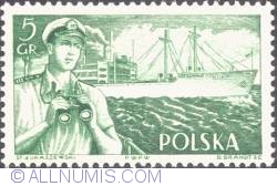 5 groszy 1956 - Captain and S.S.Kilinski