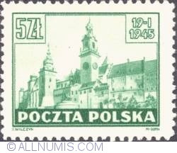 Image #1 of 5 Zlotych 1945 - Wawel Castle
