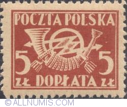 Image #1 of 5 złotych - Post Horn with Thunderbolts