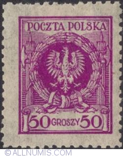 Image #1 of 50 Groszy 1924 - Eagle in wreath