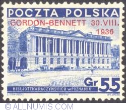 Image #1 of 55 Groszy 1936 - Raczyński Library, Poznań.(Overprintet red)