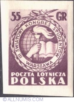 55 groszy 1953 - Congress badge