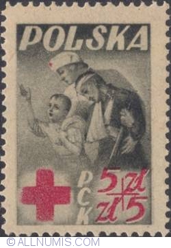 Image #1 of 5+5 złotych 1947 - Polish Red Cross
